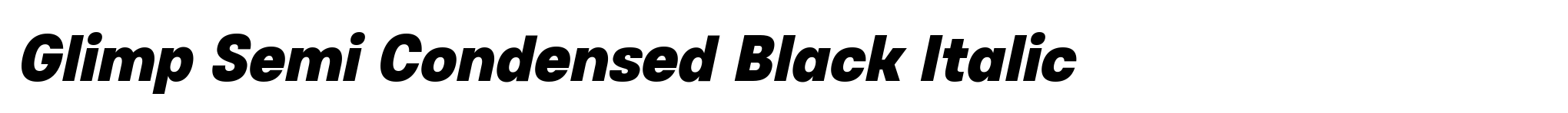 Glimp Semi Condensed Black Italic image